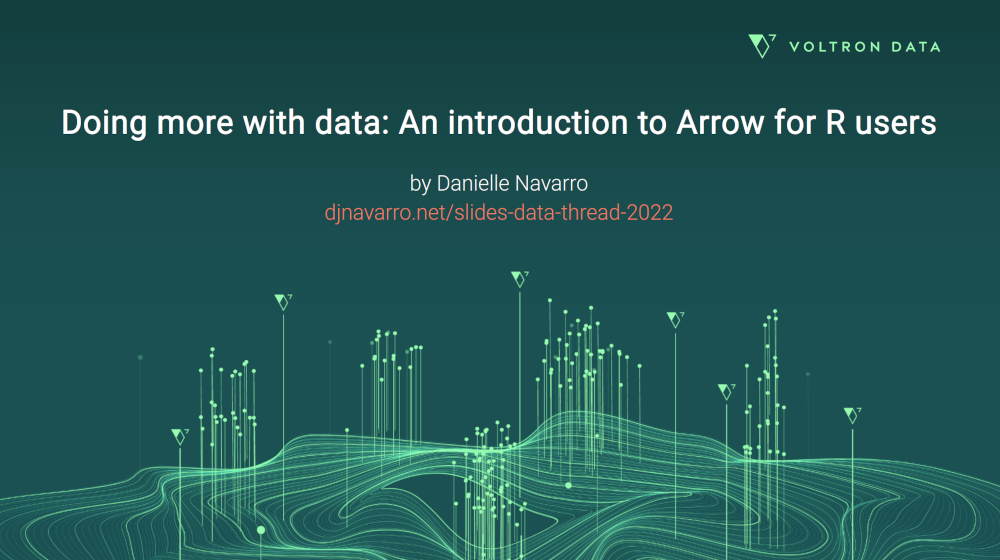Introduction to Arrow for R users slides
